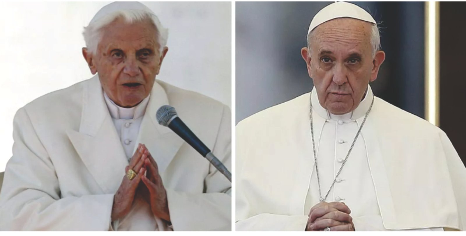 Bento XVI e Papa Francisco (Foto: Reuters)