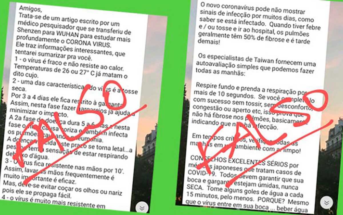 Não espalhe fake news sobre o coronavírus nem sobre outro assunto. Dúvidas podem ser esclarecidas pela equipe do Nunca vi 1 Cientista
