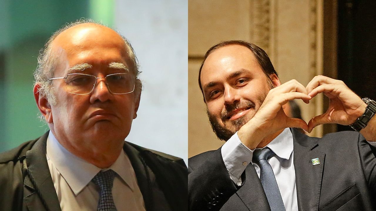 Gilmar Mendes diz que invadir hospitais é crime; Carluxo xinga ministro de ‘débil mental’