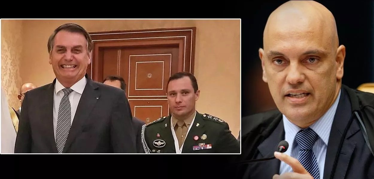 Jair Bolsonaro, Mauro Cid e Alexandre de Moraes (Foto: Secom | ABr)