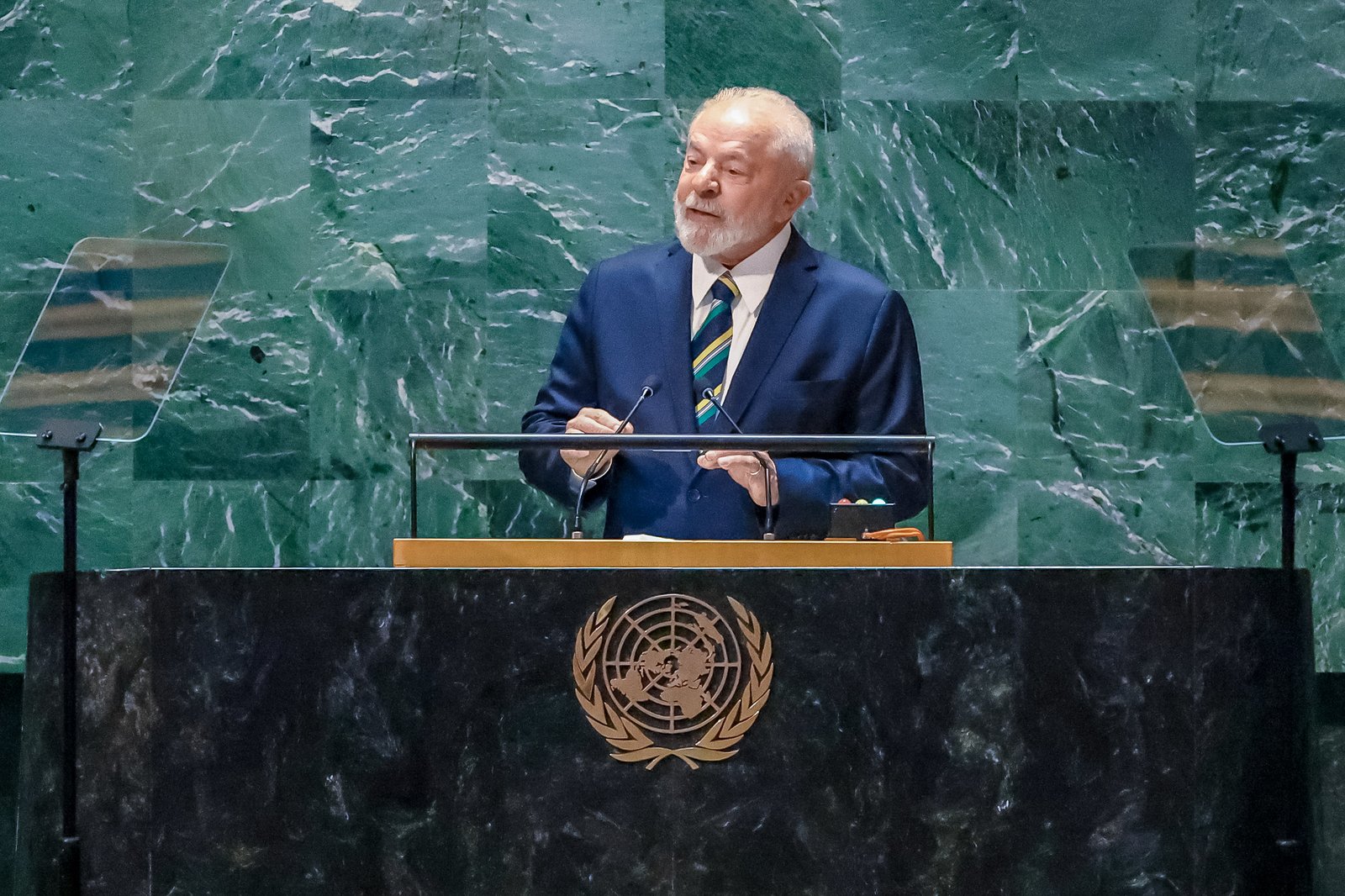 Presidente Lula durante abertura do Debate Geral da 78º Sessão da Assembleia Geral das Nações Unidas. Sede das Nações Unidas, Salão da Assembleia Geral, Nova York - EUA | Foto: Ricardo Stuckert