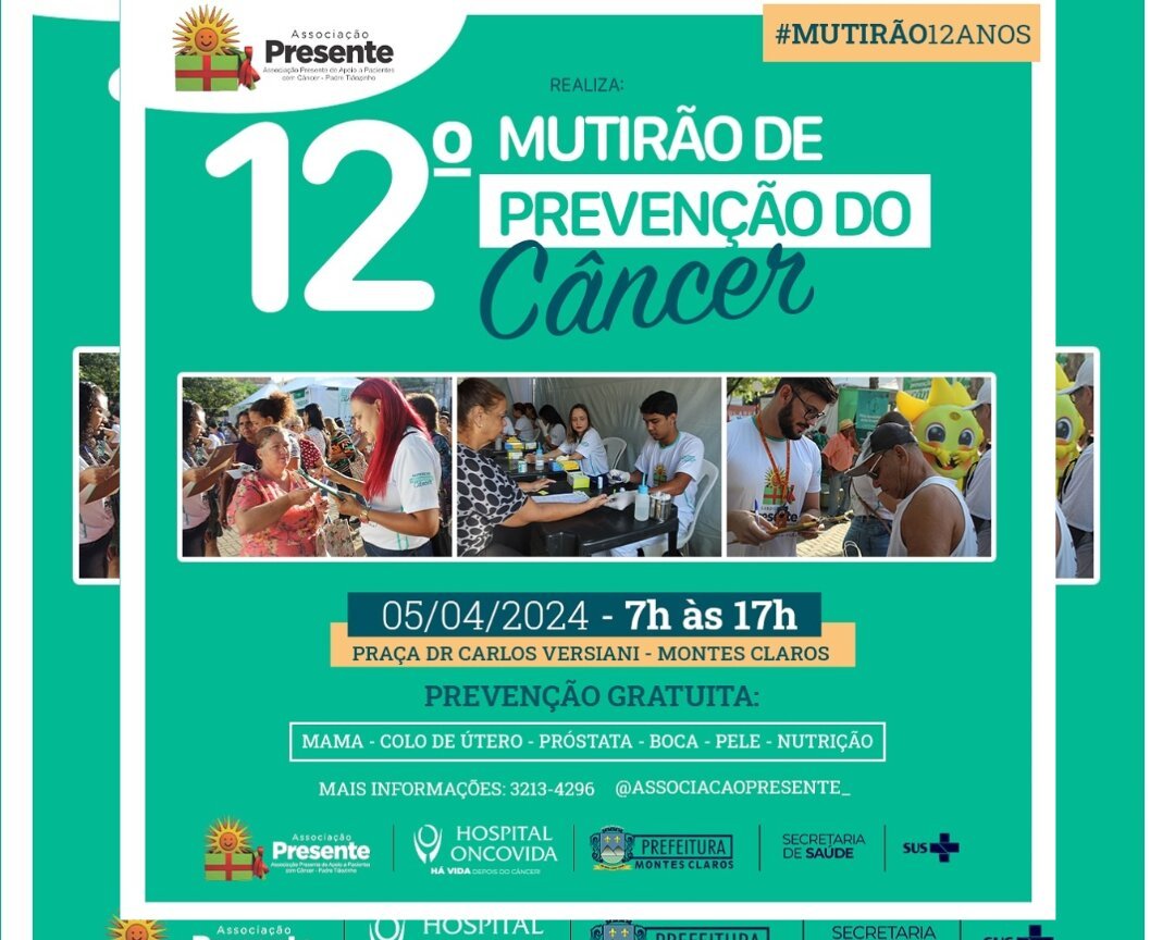 Associação Presente realizará mais um Mutirão de Prevenção ao Câncer