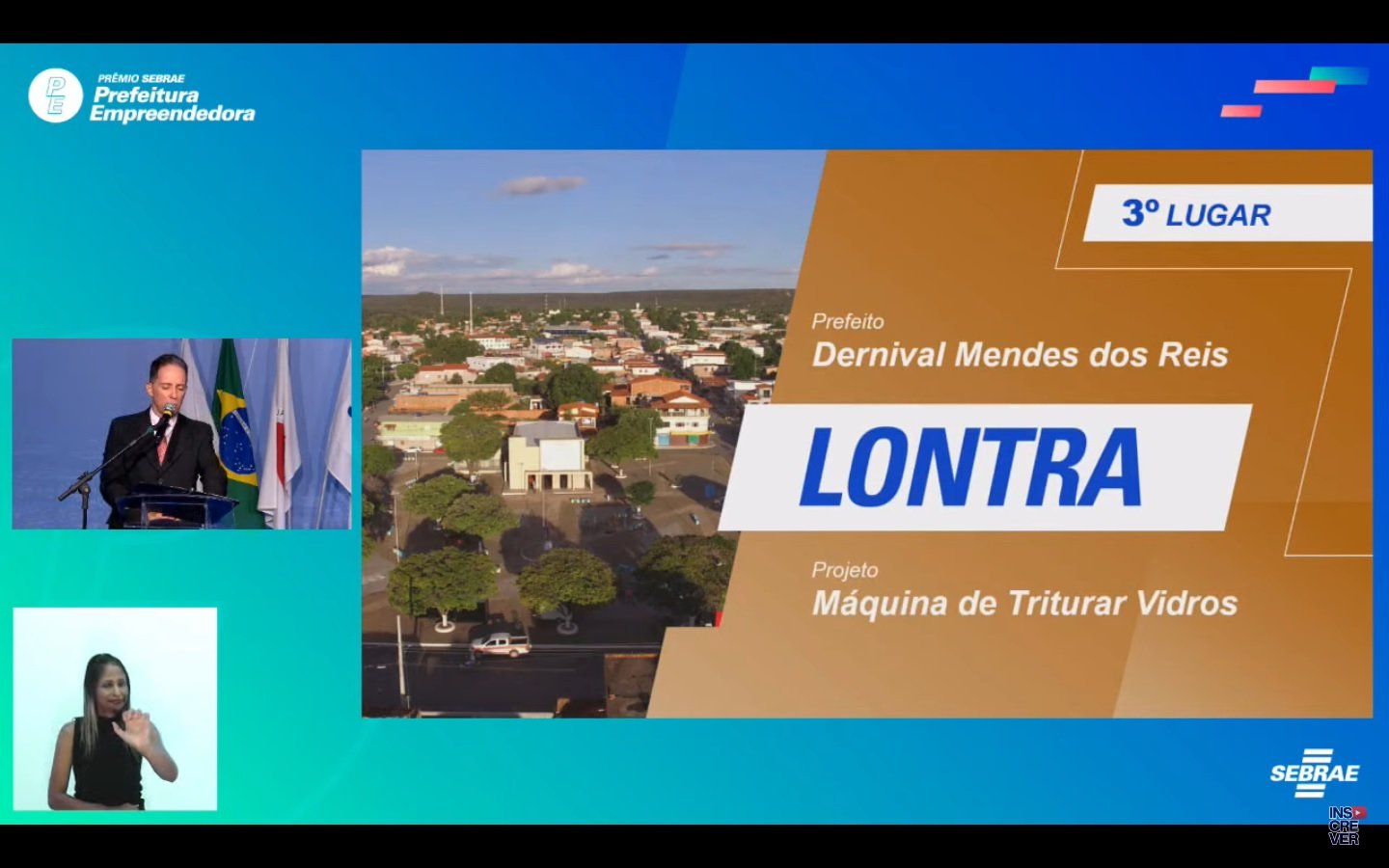 Lontra foi destaque no XII Prêmio Sebrae Prefeitura Empreendedora