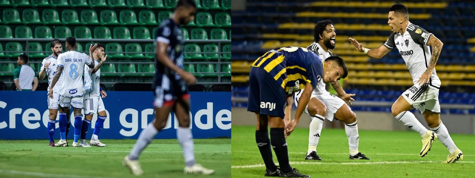 O Atlético venceu o Rosario, pela Libertadores e o Cruzeiro bateu o Alianza, pela Sul-Americana