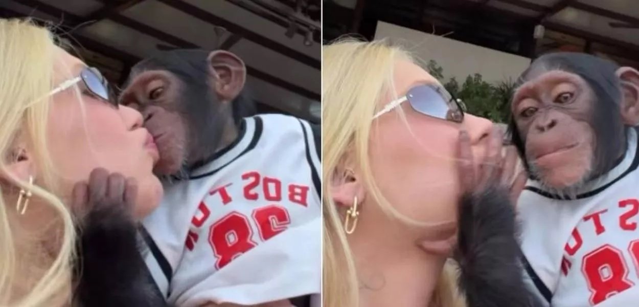 Virgínia posta vídeo beijando macaco e recebe enxurrada de comentários racistas contra Vini Jr.