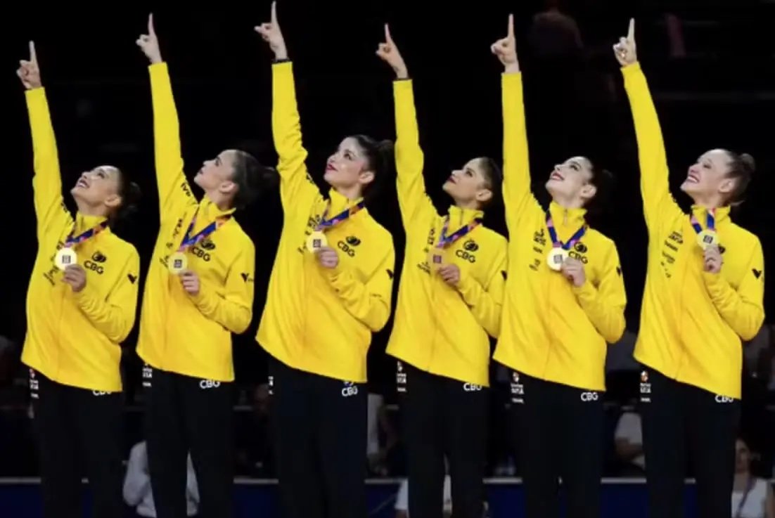 Brasil vence China e conquista ouro inédito no Mundial de ginástica rítmica